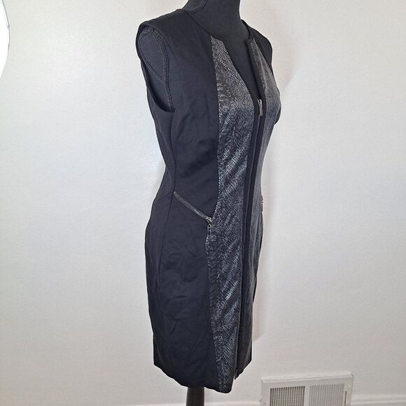 Cache Black and Gray Sleeveless Dress - Picture 3 of 6